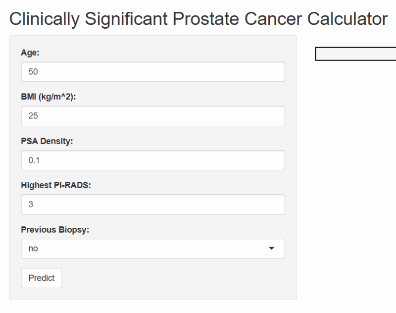 Article on Prostate Cancer Predictive Model and Risk Calculator