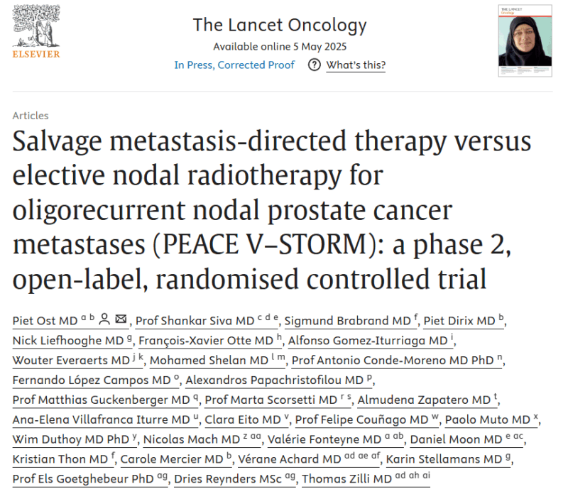 Milos Grujic: First RCT comparing ENRT vs MDT in Oligorecurrent Nodal