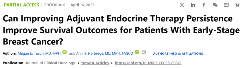 Megan E. Tesch: Improving Endocrine Therapy Adherence in Breast Cancer