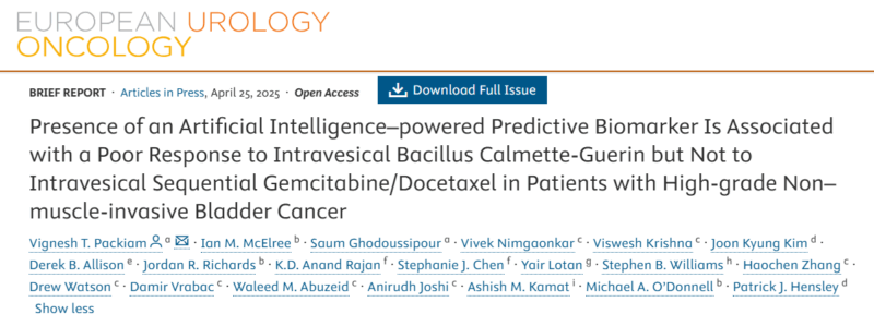 Ashish Kamat: Predictive Value of AI Histologic Biomarker CHAI in NMIBC Treatment