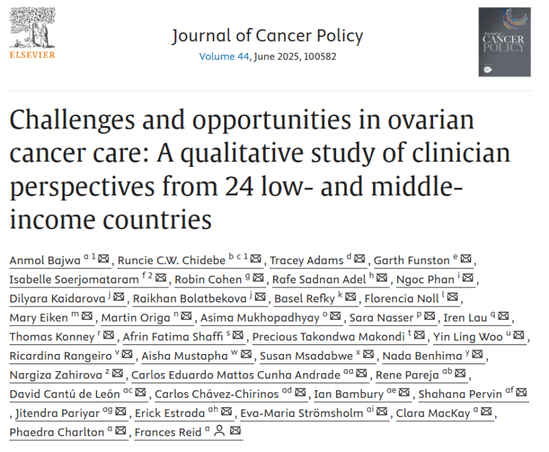 Sampson Chinonso Ipiankama: The Role of Men in Early Care-seeking for Ovarian Cancer in LMICs