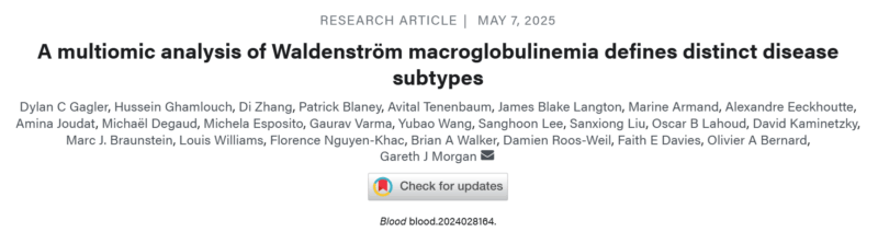 Myeloma Paper of the Day, May 10th, suggested by Robert Orlowski