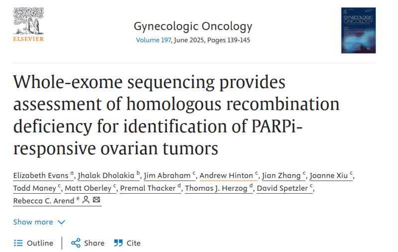 Matthew Oberley: Validating HRD-Status Testing to Predict PARP Inhibitor Benefit