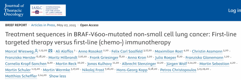 Giannis Mountzios: Shedding Light on Factors Influencing Treatment Sequence in BRAF Mutant NSCLC