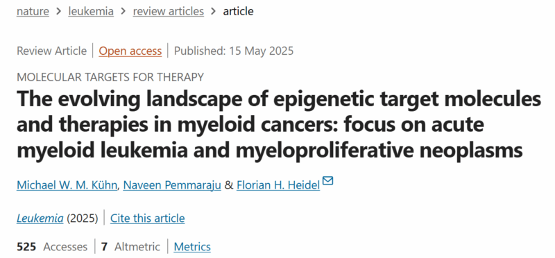 Naveen Pemmaraju: The Evolving Landscape of Epigenetic Target Molecules and Therapies in Myeloid Cancers