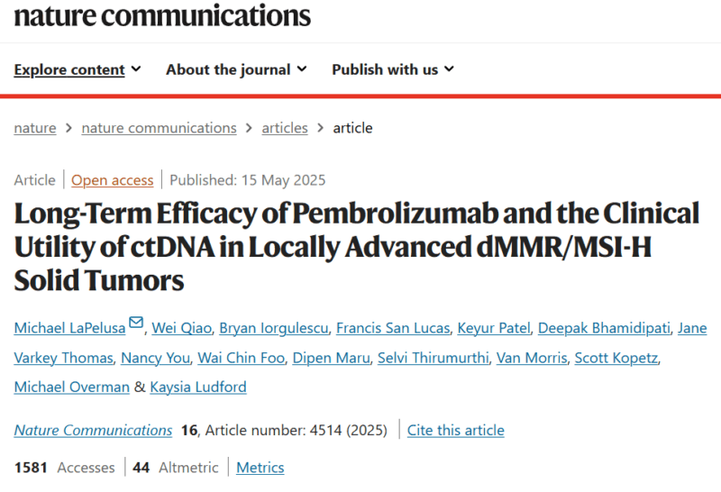 Arndt Vogel: Study on Pembrolizumab and ctDNA in dMMR/MSI-H Tumors