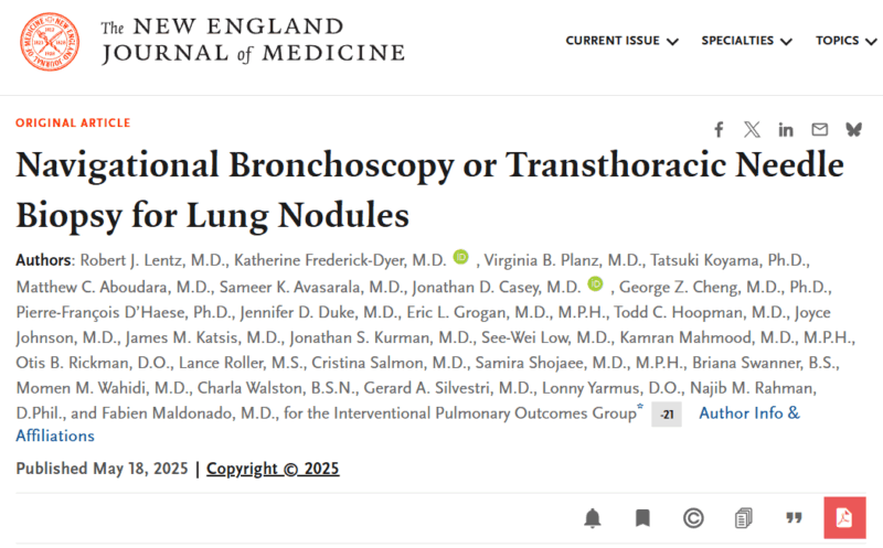 Mark Bolton: RCT Navigational Bronchoscopy Biopsy vs IR Biopsy of Peripheral Lung Nodules