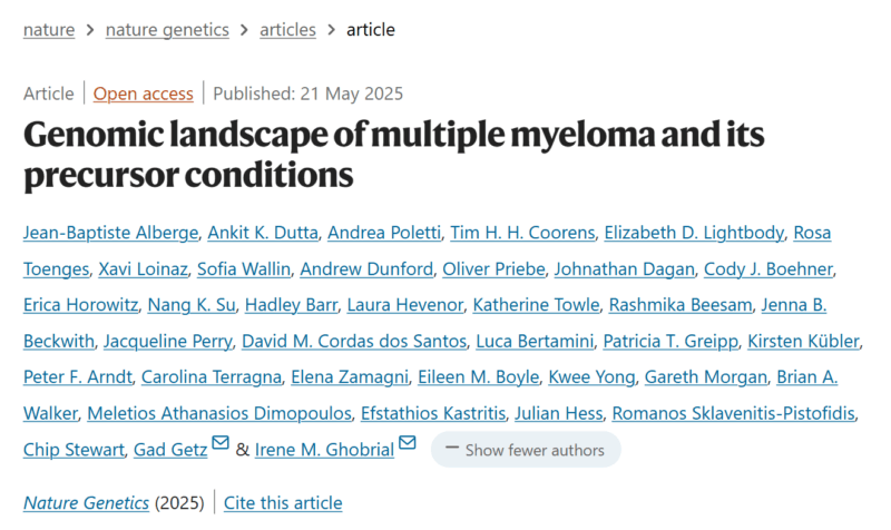 Myeloma Paper of the Day, May 22nd, suggested by Robert Orlowski