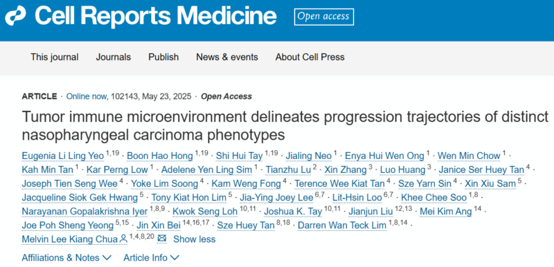 Melvin LK Chua: TIME delineates progression trajectories of distinct NPC phenotypes