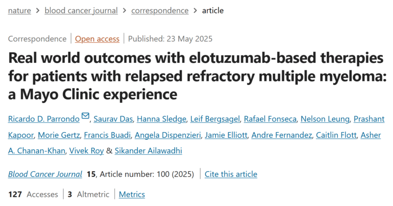 Myeloma Paper of the Day, May 25th, suggested by Robert Orlowski