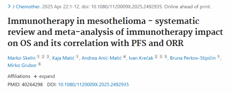 Marko Skelin: Our New Meta-Analysis on Immunotherapy’s Role in Treating Mesothelioma