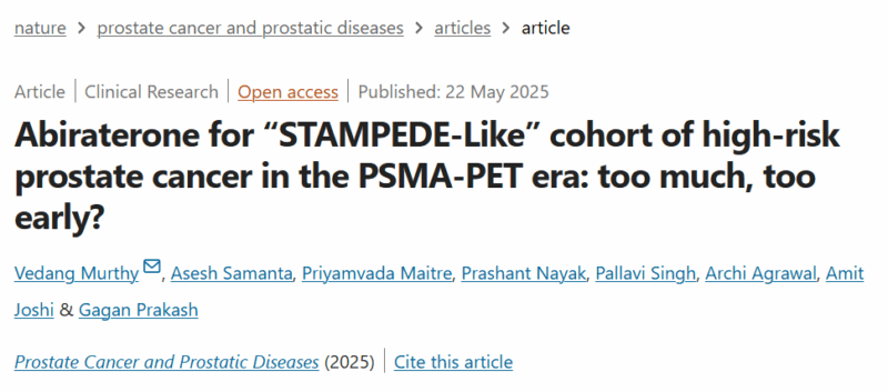 Priyamvada Maitre: Is RT and ADT Good Enough in PSMA-Staged High-Risk Prostate Cancer?