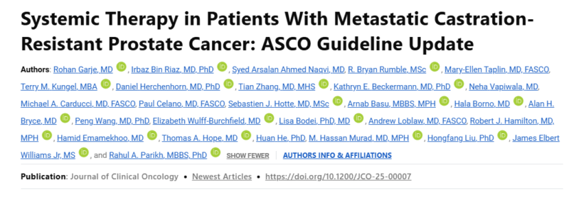 Amol Akhade: ASCO 2025 mCRPC Guideline Update - What’s new in sequencing