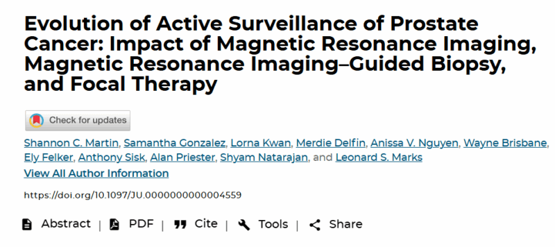 Advanced Imaging and Targeted Therapy Help Men with Prostate Cancer Safely Defer Surgery and Radiation Therapy