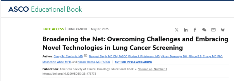 Navneet Singh: Overcoming Challenges and Embracing Novel Technologies in Lung Cancer Screening