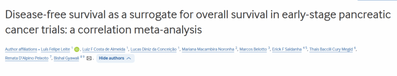 Thaís Baccili Cury Megid Shares Meta-Analysis Supporting DFS as Surrogate for OS in Pancreatic Cancer