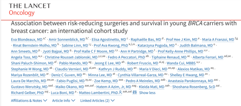 Armando Orlandi: Prophylactic Surgeries Improve Survival in Young BRCA Carriers