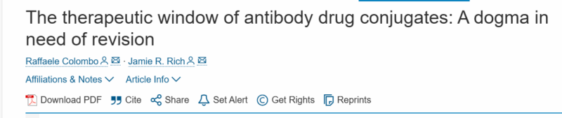 Raffaele Colombo: The Therapeutic Window of Antibody-Drug Conjugates