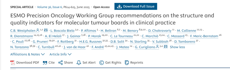 Benedikt Westphalen Shares Final ESMO Recommendations for Molecular Tumour Boards