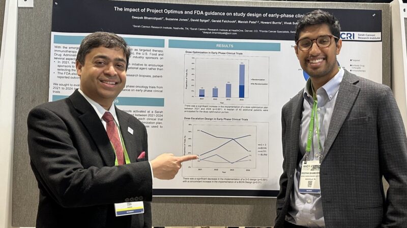 Vivek Subbiah highlights Deepak Bhamidipati’s poster on Project Optimus and early-phase trial design at AACR25