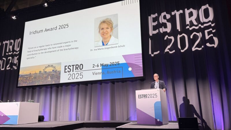Hathal Haddad: Celebrating Ina Jürgenliemk-Schulz on receiving the Iridium-192 Award at ESTRO 2025