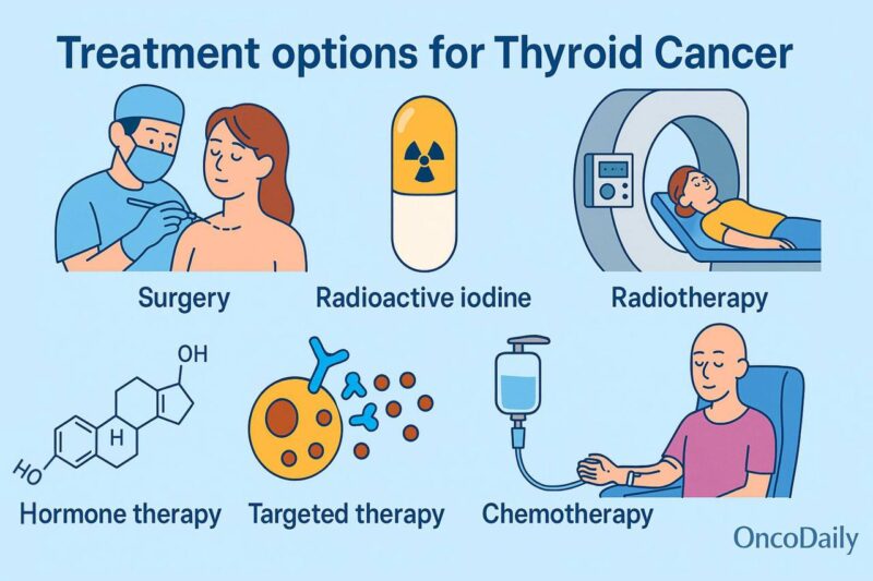 Treatment options for Thyroid Cnacer on OncoDaily