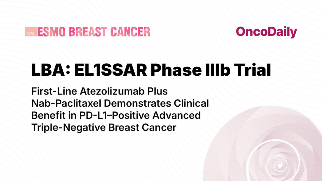 EL1SSAR Trial: ESMO 2025 Newest Data Support Atezolizumab + Nab-Paclitaxel in PD-L1+ TNBC