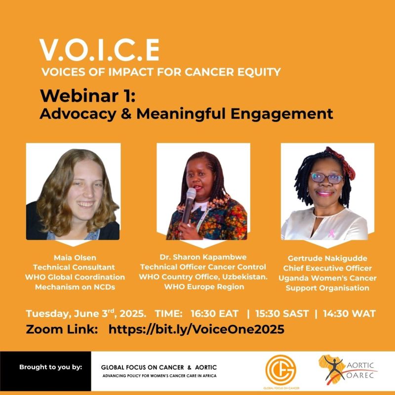 Miriam Mutebi: Applications are Open for VOICE Webinar 1 - Advocacy and Meaningful Engagement