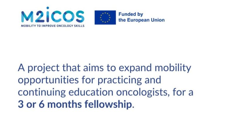 The Application Deadline For the M2ICOS Project is 15 June – European School of Oncology