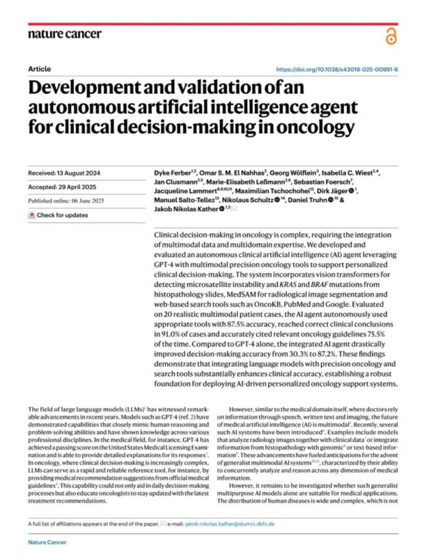 Aakash Desai Highlights GPT-4 as Clinical Decision Agent in Oncology