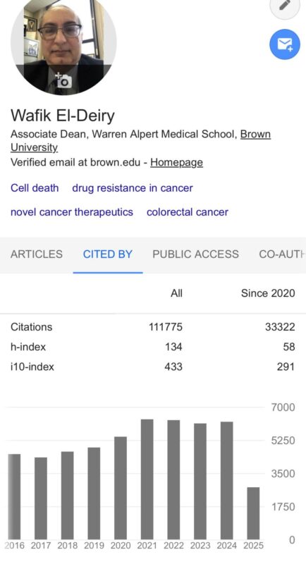 Wafik El-Deiry: Our Team at Brown University Continues to Make a Difference in the Field of Cancer Research