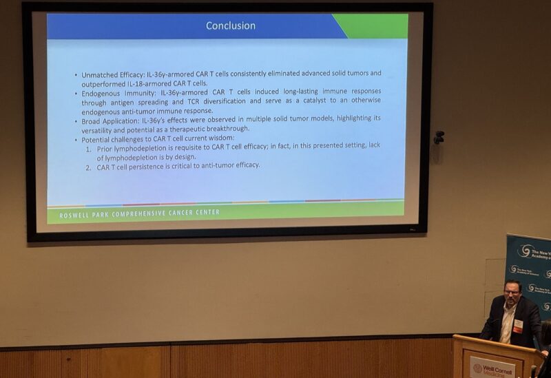 Yan Leyfman: Great Presentation about the Promise of Armored CAR T cells without Lymphodepletion Therapy