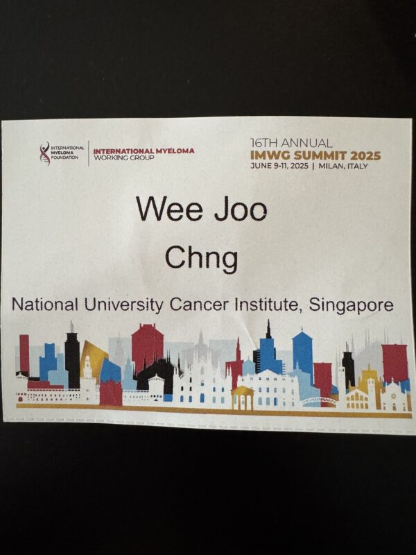 Wee Joo Chng: We Concluded Another International Myeloma Study Group Summit - The Progress Has Been Tremendous