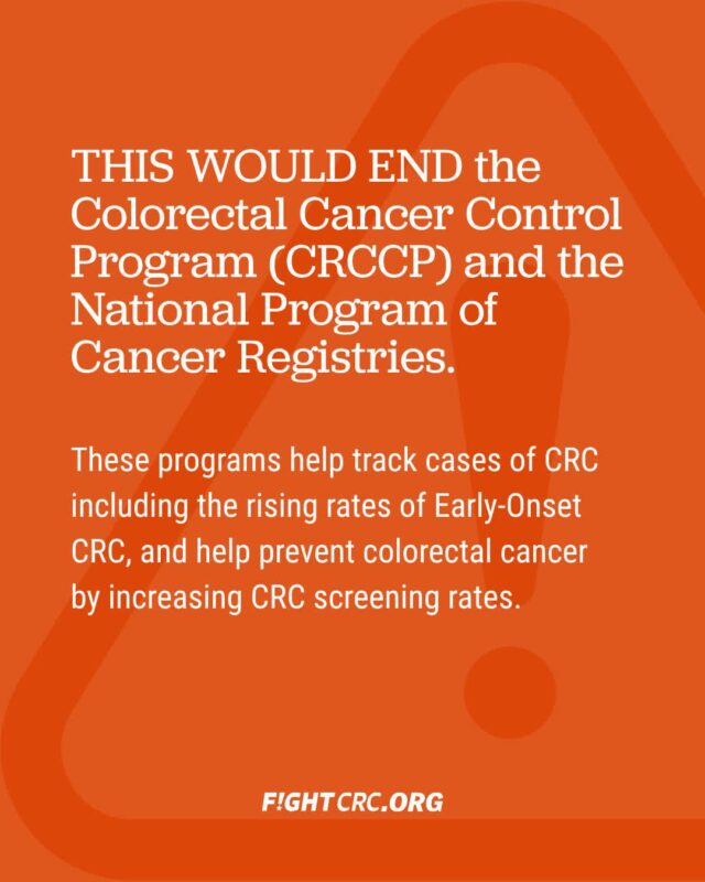 The President's FY26 Budget Proposes Eliminating the CDC's Division of Cancer Prevention and Control - Fight Colorectal Cancer