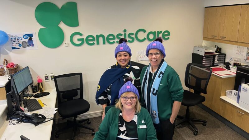 GenesisCare Gateshead Shows Support for Brain Cancer Research with MHF Beanies