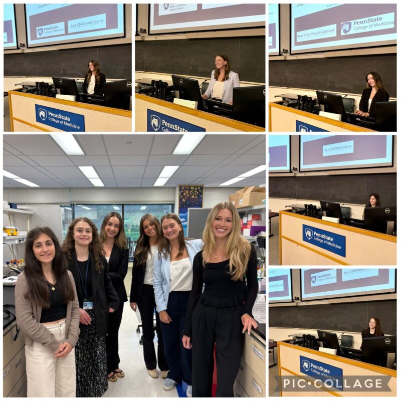 Giselle Sholler Congratulates Interns for Presenting Pediatric Cancer Research at Penn State Health