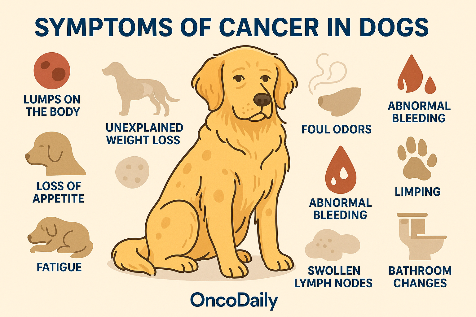 Cancer in dogs , cancer symptoms in dogs AT