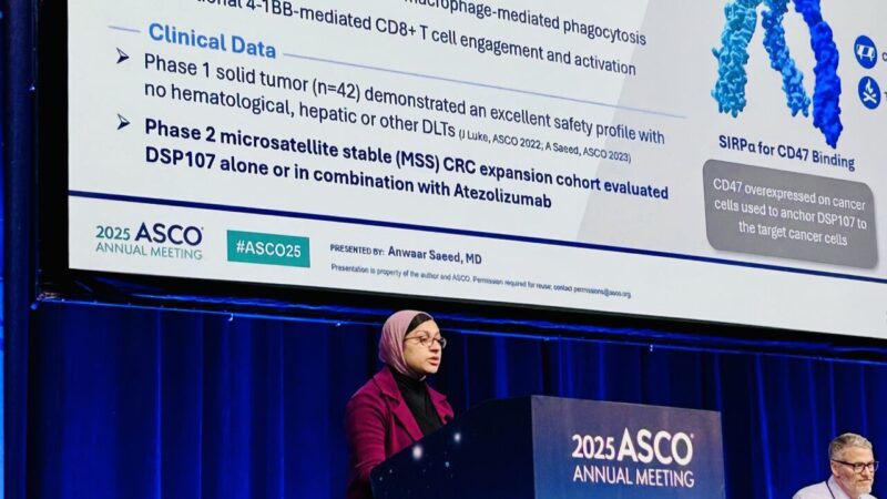 Anwaar Saeed Presented Phase 2 Data on DSP107 and Atezolizumab in MSS Colorectal Cancer at ASCO25