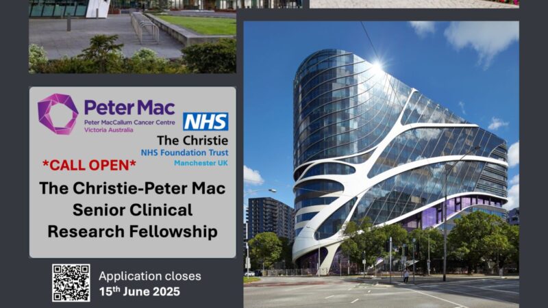 Jonathan Lim: Apply Now for the Inaugural The Christie-Peter Mac Senior Clinical Research Fellowship