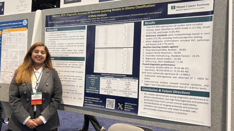 Zouina Sarfraz: Presented my work on machine learning in glioma classification at the ASCO Annual Meeting 2025