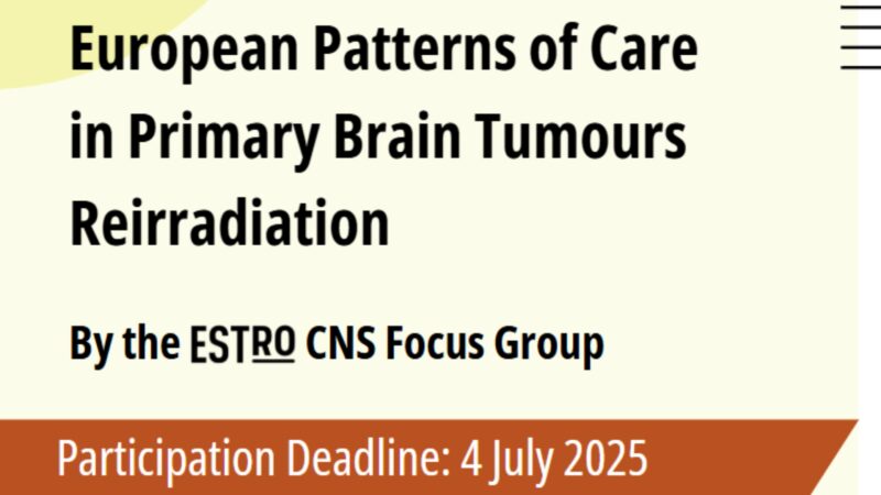 Survey on Reirradiation in Primary Brain Tumours – ESTRO