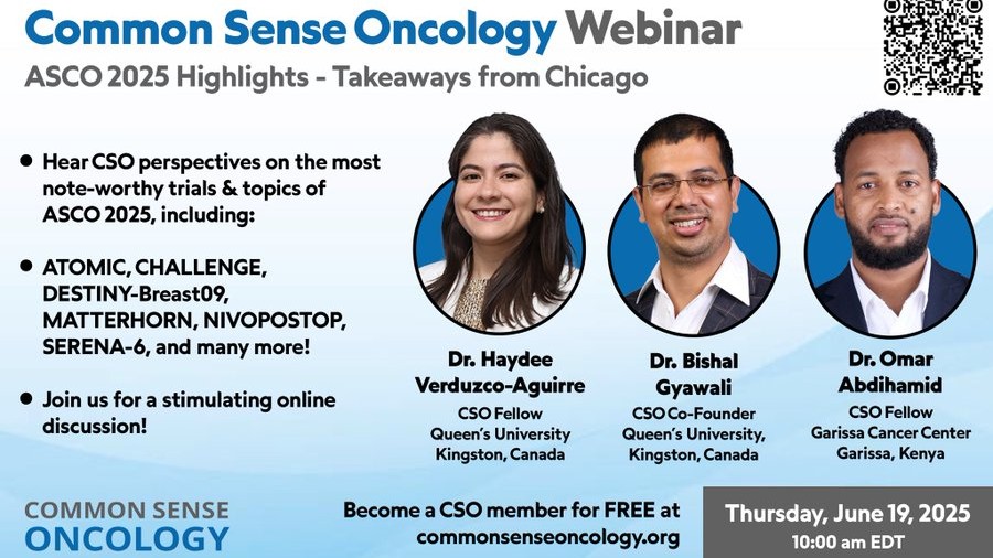 Common Sense Oncology to Host ASCO 2025 Recap Webinar on June 19