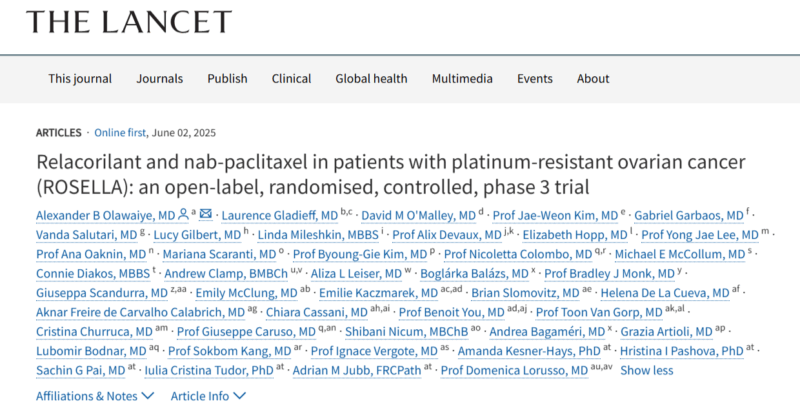Elvina Almuradova: ROSELLA Phase III - Adding Relacorilant to Nab-Paclitaxel in Platinum-Resistant Ovarian Cancer