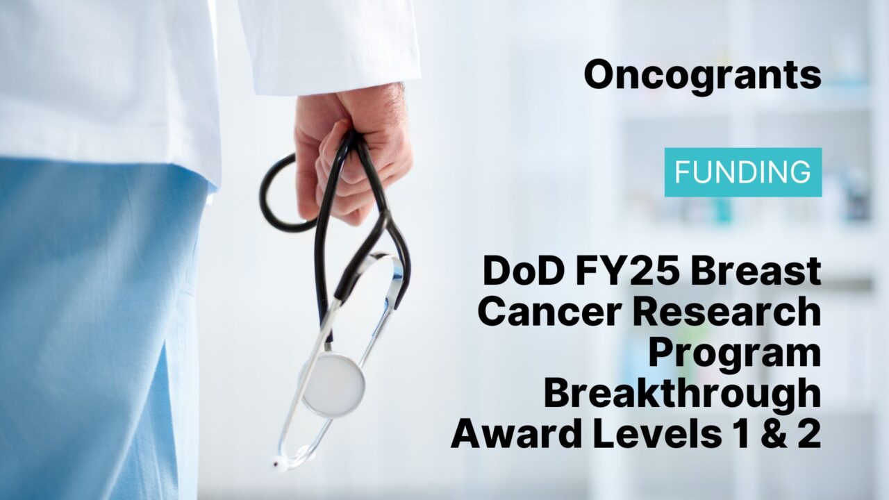 DoD FY25 Breast Cancer Research Program Breakthrough Award Levels 1 & 2