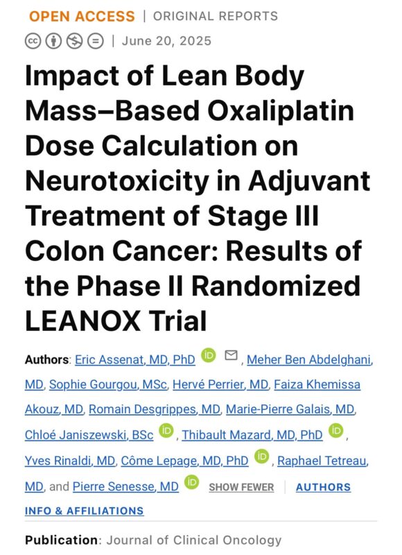Emre Yekedüz: LEANOX Trial - Lean Body Mass–Based Oxaliplatin Dosing in Stage III Colon Cancer