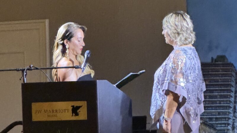 Estela Rodriguez Celebrating Adriana Bonansea-Frances Being Elected As President of the Dade County Medical Association