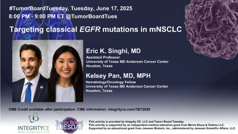 Eric Singhi: So excited to be back for Tumor Board Tuesday