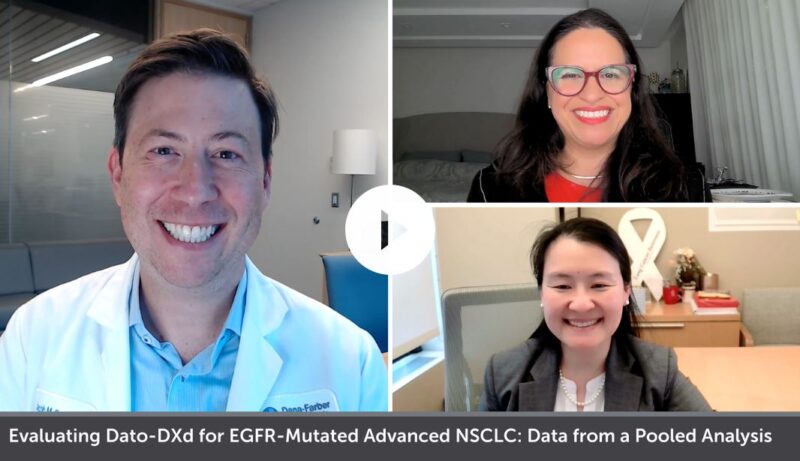 Estela Rodriguez: Recording Educational Video on Dato-DXd for EGFR-Mutated NSCLC with ReachMD
