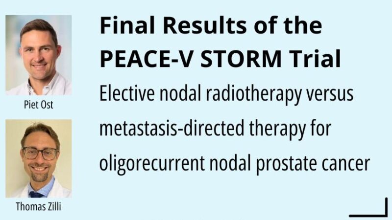 The PEACE-V STORM Trial Final Results Were Presented at ESTRO 2025