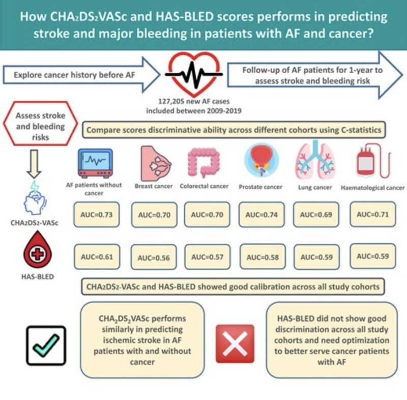 Raul Cordoba Highlights Study on Performance of CHA2DS2-VASc and HAS-BLED in Predicting Stroke and Bleeding in Atrial Fibrillation and Cancer
